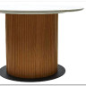 Стол MESA D120 цвет БЕЛЫЙ МРАМОР M326 / Каркас OAK, DISAUR заказать по цене 68 300 руб. в Тюмени