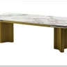 Стол АДАЖИО-2 240 (320) см ARCTIC OCEAN, керамика / Золотой каркас заказать по цене 123 150 руб. в Тюмени