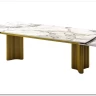 Стол АДАЖИО-2 240 (320) см ARCTIC OCEAN, керамика / Золотой каркас заказать по цене 123 150 руб. в Тюмени
